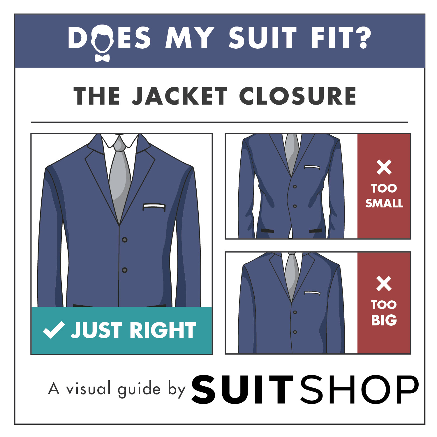 Suit jacket deals fit guide